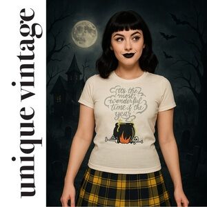 Unique Vintage Most Wonderful Time of Year Halloween Tee, Small, NWT!